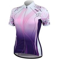 Santic Womens Full-Zip Short Sleeve Cycling Jersey Purple