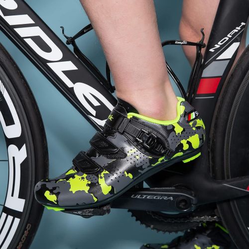  [아마존베스트]Santic Cycling Shoes Road Bike Shoes Spin Shoes with Buckle