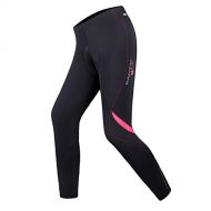 Santic Womens Bike Pants Cycling Tights 4D Padded Bicycle Long Trousers Breathable & Quick Dry