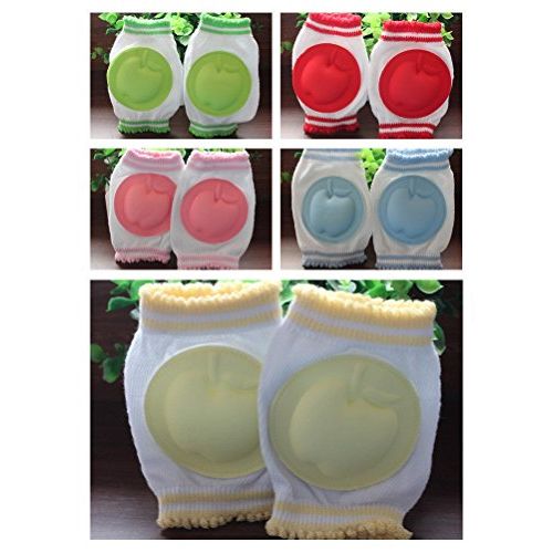  Santwo Baby Knee Elbow Pads Crawling Safety Protector Anti-Slip Knee Sleeve 5 Pairs