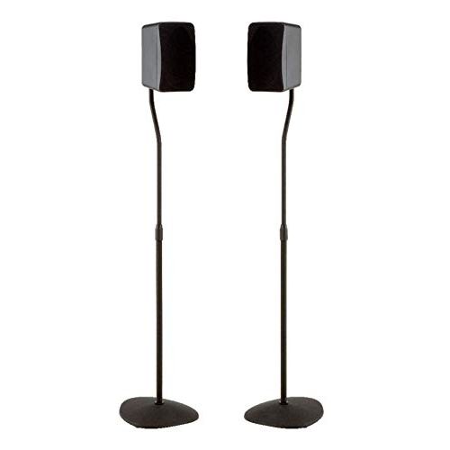  Sanus Adjustable Height Speaker Stand - Extends 28 to 38 - Holds Satellite & Small Bookshelf Speakers (i.e. Bose, Harmon Kardon, Polk, JBL, KEF, Klipsch, Sony and Others) - Set of