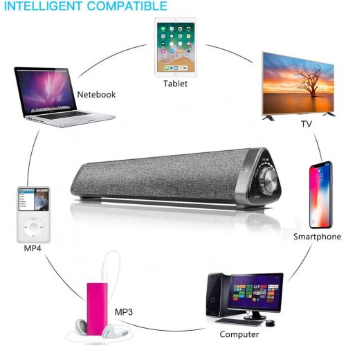  [아마존베스트]Sanwo Bluetooth Sound Bar Wired and Wireless Home Theater TV Triangle Speaker Bar with Remote Control,TF Card- Surround SoundBar for TV/PC/Phones/Tablets, 2 X 5W Compact Sound Bar