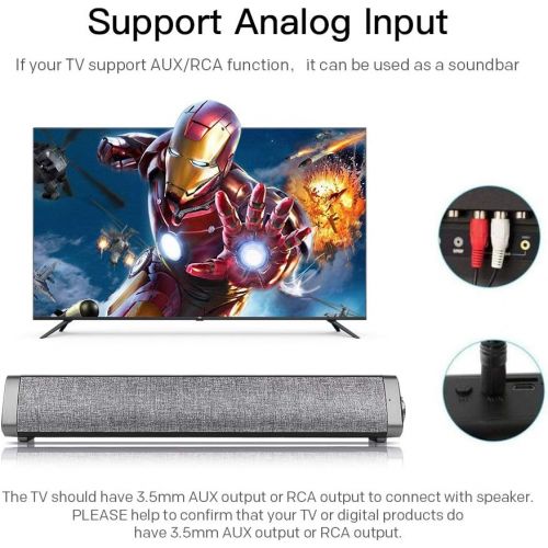  [아마존베스트]Sanwo Bluetooth Sound Bar Wired and Wireless Home Theater TV Triangle Speaker Bar with Remote Control,TF Card- Surround SoundBar for TV/PC/Phones/Tablets, 2 X 5W Compact Sound Bar