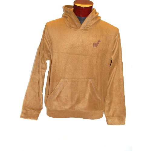  Sanyork Baja Woven Eco-Friendly Jacket Coat Hoodie Alpaca Blend Natural Camel Pullover Large