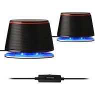 [아마존베스트]Sanyun SW102 PC Speaker, 5Wx2, Deep Bass in Small Body, Stereo 2.0 USB 3.5 mm Aux Multimedia Speaker, Built-in Bass Vibrating Membrane, Computer Laptop Desktop Speaker Black