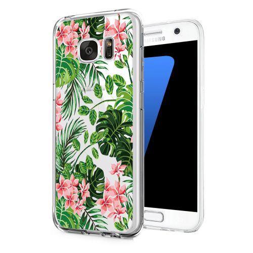  Saperi Case for Samsung Galaxy S6 Edge Case,Floral Pattern Clear TPU Phone case for Samsung Galaxy S6 Edge