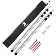 SaphiRose Adjustable Tarp Poles Set of 2 for Tents,Camping,Shelters,Hiking,Awnings(Silver)