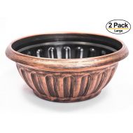 Sapphire Extra Large Rustic Dome Pot/Planter with Wide Base, Fancy Rustic Look for Garden Patio Office Ornaments Home Decor Long Lasting Reusable Light Weight (Copper-XL)