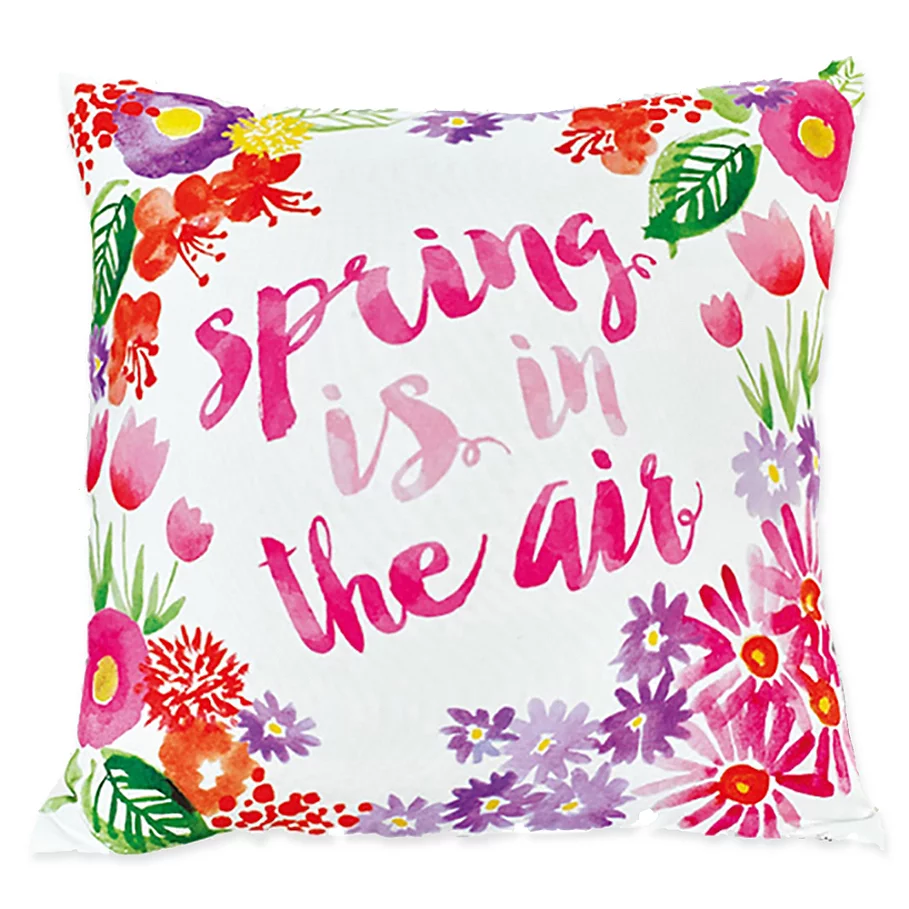  Sara B Spring Is In The Air Square Multicolor Throw Pillow