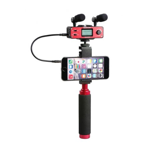  Saramonic SmartMixer Professional Recording Stereo Microphone Rig for iPhone and Android Smartphones