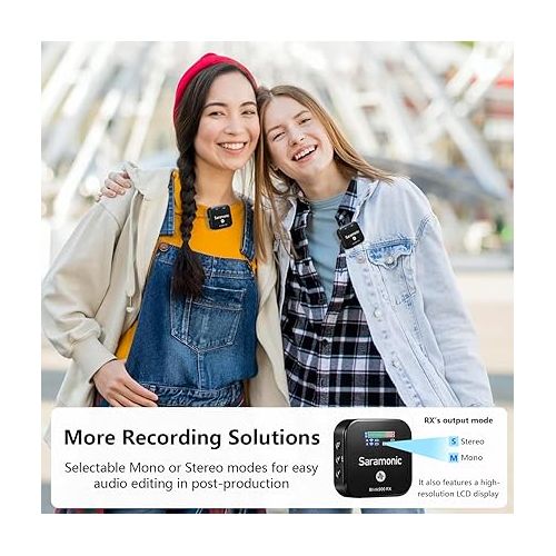  Saramonic Blink900 S2 Wireless Lavalier Microphones for DSLR Cameras Camcorder Computer, Dual-Channel, 6H Battery Life, 656ft Transmission for Video Recording Vlog Live Streaming