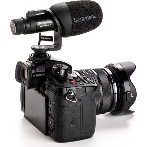  Saramonic Vmic Mini S Multi-Pattern Camera-Mount Shotgun Microphone for Cameras and Smartphones