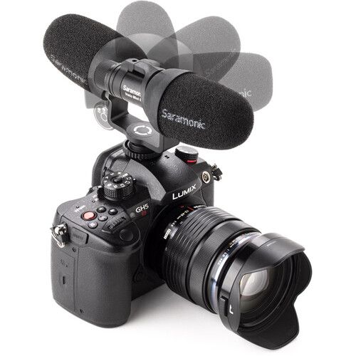  Saramonic Vmic Mini S Multi-Pattern Camera-Mount Shotgun Microphone for Cameras and Smartphones