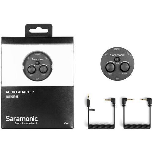  Saramonic AX1 Passive 2-Channel Audio Mixer for Cameras, Smartphones, Tablets, and Computers