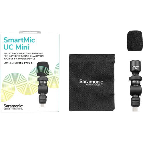  Saramonic SmartMic UC Mini Ultracompact Omnidirectional Condenser Microphone for USB Type-C Mobile Devices and Computers