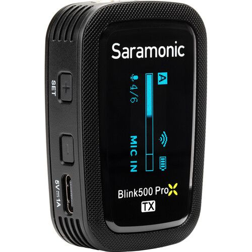  Saramonic Blink 500 ProX TX Transmitter with Built-In Mic and Lavalier Mic (2.4 GHz)