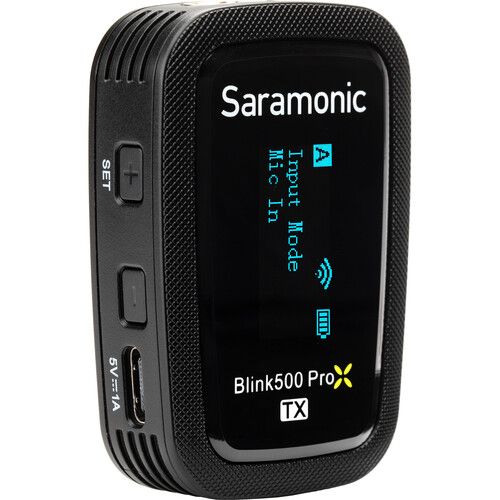  Saramonic Blink 500 ProX TX Transmitter with Built-In Mic and Lavalier Mic (2.4 GHz)