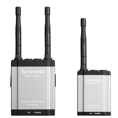  Saramonic Vlink2 Kit1 Camera-Mount Wireless Omni Lavalier Microphone System with Talkback (2.4 GHz)