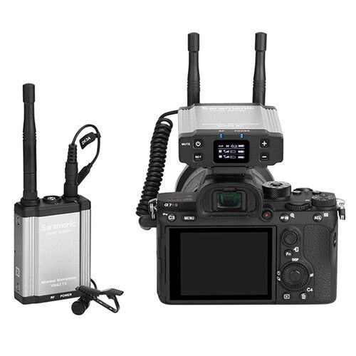  Saramonic Vlink2 Kit1 Camera-Mount Wireless Omni Lavalier Microphone System with Talkback (2.4 GHz)
