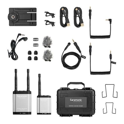  Saramonic Vlink2 Kit1 Camera-Mount Wireless Omni Lavalier Microphone System with Talkback (2.4 GHz)