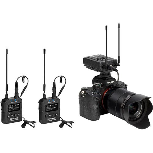  Saramonic UwMic9S Mini KIT2 Compact 2-Person Camera-Mount Wireless Omni Lavalier Microphone System (514 to 596 MHz)