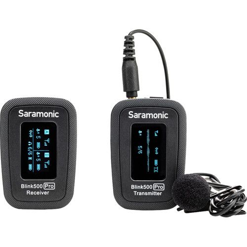  Saramonic Blink 500 Pro B1 Digital Camera-Mount Wireless Omni Lavalier Microphone System (2.4 GHz, Black)