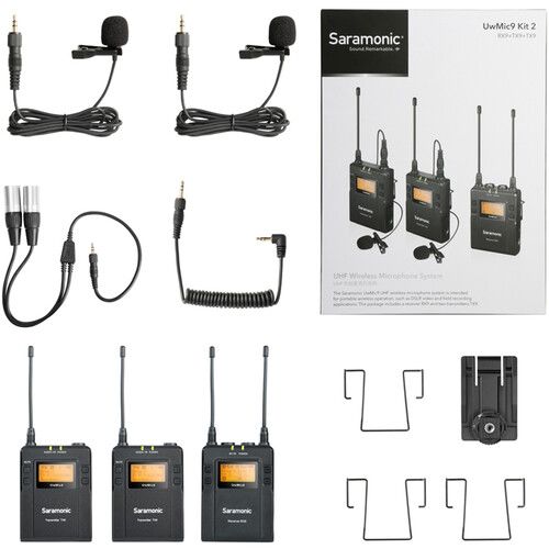  Saramonic UwMic9 2-Person Camera-Mount Wireless Omni Lavalier Microphone System (514 to 596 MHz)