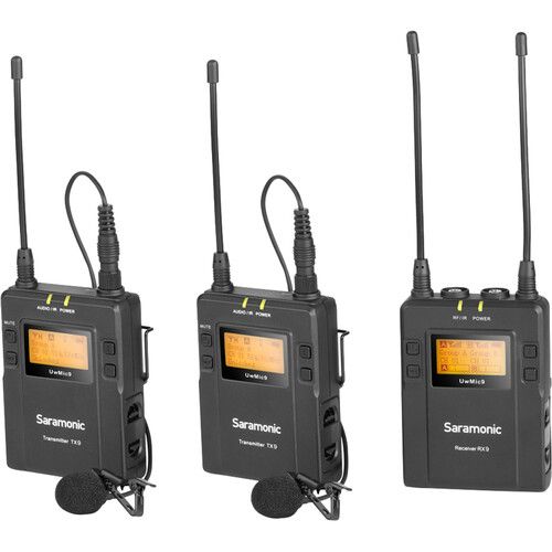  Saramonic UwMic9 2-Person Camera-Mount Wireless Omni Lavalier Microphone System (514 to 596 MHz)