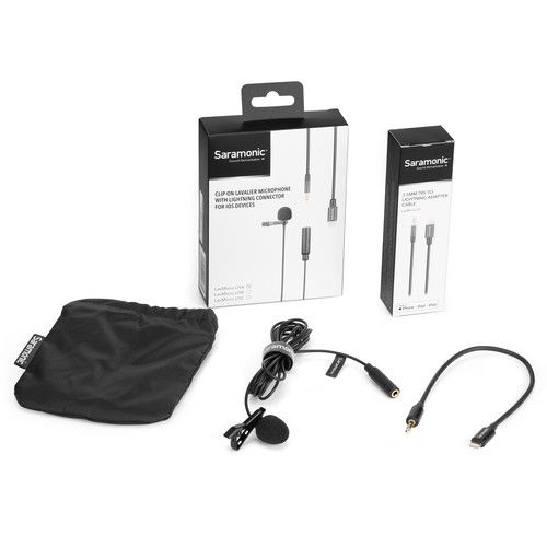  Saramonic LavMicro U1A Omnidirectional Lavalier Microphone with Lightning Connector for iOS Devices (6.5' Cable)