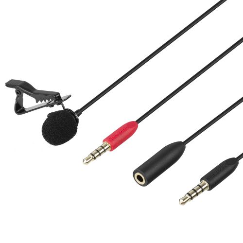  Saramonic Lavalier Clip-On Microphone for Smartphone with 4M Extension Cable Professional Video Microphone (SR-LMX1+)