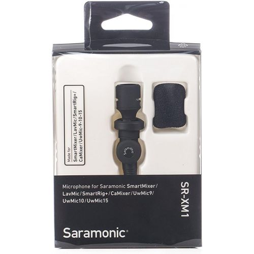  Saramonic XM1 3.5mm TRS Omnidirectional Microphone for DSLR Cameras, Plug and Play Mic for Camcorders
