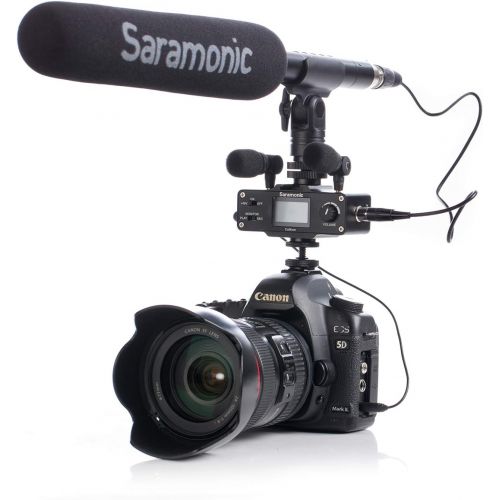  Saramonic SR-XM1 3.5mm TRS Omnidirectional Microphone Plug Play Mic for DSLR Cameras, Camcorders, Gopro Vlogging, YouTube, Video Recording