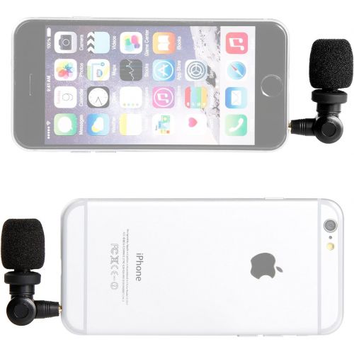  Saramonic SmartMic Mini Condenser Flexible Microphone for Smartphones,Vlogging Microphone for iPhone and YouTube Video, Mic for iOS Apple iPhone iPad and Android Phone