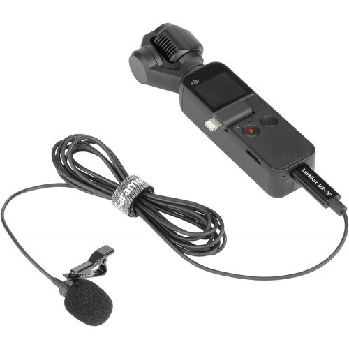  Saramonic Compact Clip-On Omnidirectional Lavalier Microphone Designed for DJI Osmo Pocket & DJI Pocket 2 with 6.6 (2m) Cable & USB-C Connector (LavMicro U3-OP), Black, LAVMICROU3-