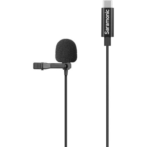  Saramonic Compact Clip-On Omnidirectional Lavalier Microphone Designed for DJI Osmo Action with 6.6 (2m) Cable & USB-C Connector (LavMicro U3-OA), Black, LAVMICROU3-OA