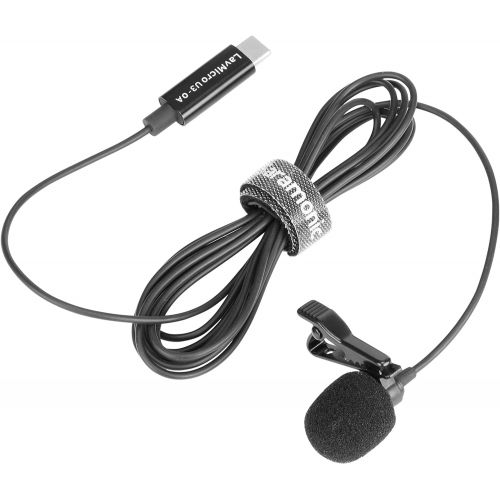  Saramonic Compact Clip-On Omnidirectional Lavalier Microphone Designed for DJI Osmo Action with 6.6 (2m) Cable & USB-C Connector (LavMicro U3-OA), Black, LAVMICROU3-OA