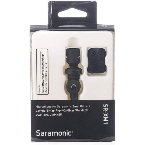  Cameras Microphone 3.5mm Vlog, Saramonic Plug & Play Mic Omnidirectional Mic for DSLR, Camcorders, CaMixer, SmartMixer, LavMic, SmartRig+, UWMIC9/UWMIC10/UWMIC15 Wireless Microphon