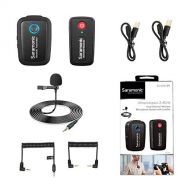 Portable 2.4GHz Wireless Microphone System, Saramonic Blink500 Ultracompact Dual-Channel Wireless Mic for Smartphone DSLR Camera Tablets Mirrorless for YouTube Facebook Live Vloggi