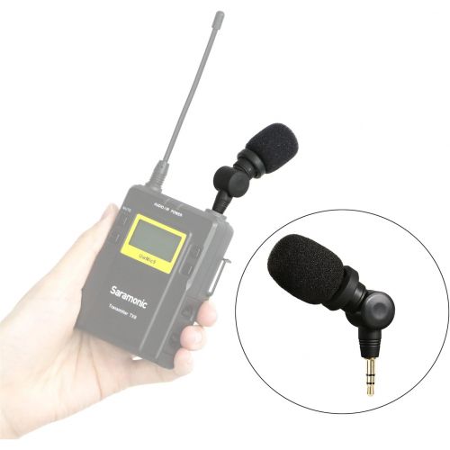  Saramonic XM1 3.5mm TRS Omnidirectional Microphone for DSLR Cameras, Plug and Play Mic for Camcorders