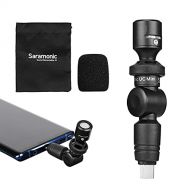 USB-C Mic, Saramonic SmartMic UC Mini Condenser Flexible Microphone Plug&Play Mic Compatible with iPad Pro, Samsung Galaxy, HTC Google, and Other USB-C Type Devices for Vlogging Yo