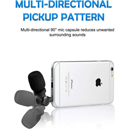  [아마존베스트]Saramonic SmartMic Mini Condenser Flexible Microphone for Smartphones,Vlogging Microphone for iPhone and YouTube Video, Mic for iOS Apple iPhone 7 7s 8 X 11 6 6s iPad and Android P