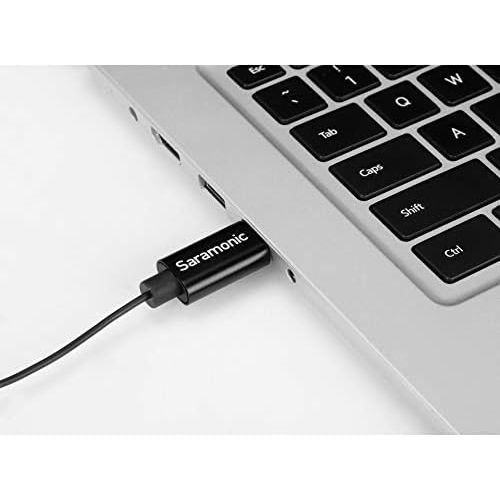  [아마존베스트]Saramonic USB Lavalier Microphone for PC MAC, 2M USB-A Laptop Desktop Computer Lapel Microphone