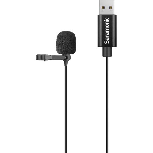  [아마존베스트]Saramonic USB Lavalier Microphone for PC MAC, 2M USB-A Laptop Desktop Computer Lapel Microphone