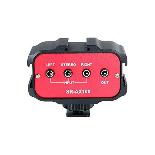  [아마존베스트]-Service-Informationen Saramonic SR-AX100 Universal Audio Adapter with Stereo & Dual Mono 3.5mm Inputs for DSLR Cameras & Camcorders