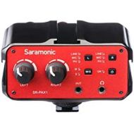 [아마존베스트]Saramonic SLR PAX1Two-Channel Audio Mixer/Pre-amp Microphone Adaptor with Phantom Power Dual XLR 6.3mm, 3.5mm + 3.5mm Line Out for DSLR, mirrorless, or Camcorders