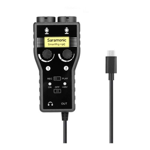  Saramonic SmartRig+ UC 2-Track XLR & 3.5mm Microphone Mixer + Guitar Audio Interface for USB Type-C Devices Including Samsung Galaxy, LG, HTC Google Pixel, Google Nexus, & Other US