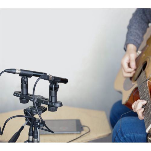  Saramonic Paired Acoustic Studio Condenser Microphones with Adjustable Mount Professional Video Microphone (SR-M500)