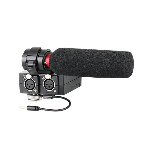  Saramonic MixMic Shotgun Microphone with Integrated 2-Channel XLR Audio Adapter for DSLR Cameras & Camcorders