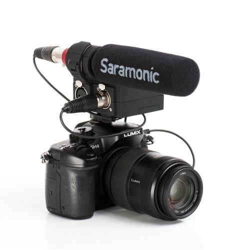  Saramonic MixMic Shotgun Microphone with Integrated 2-Channel XLR Audio Adapter for DSLR Cameras & Camcorders