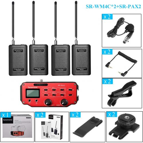  Saramonic SR-PAX2 Audio Mixer Preamplifier Two XLR and Two 3.5mm Jack for DSLR & Mirrorless & Blackmagic Design Pocket Cinema Cameras